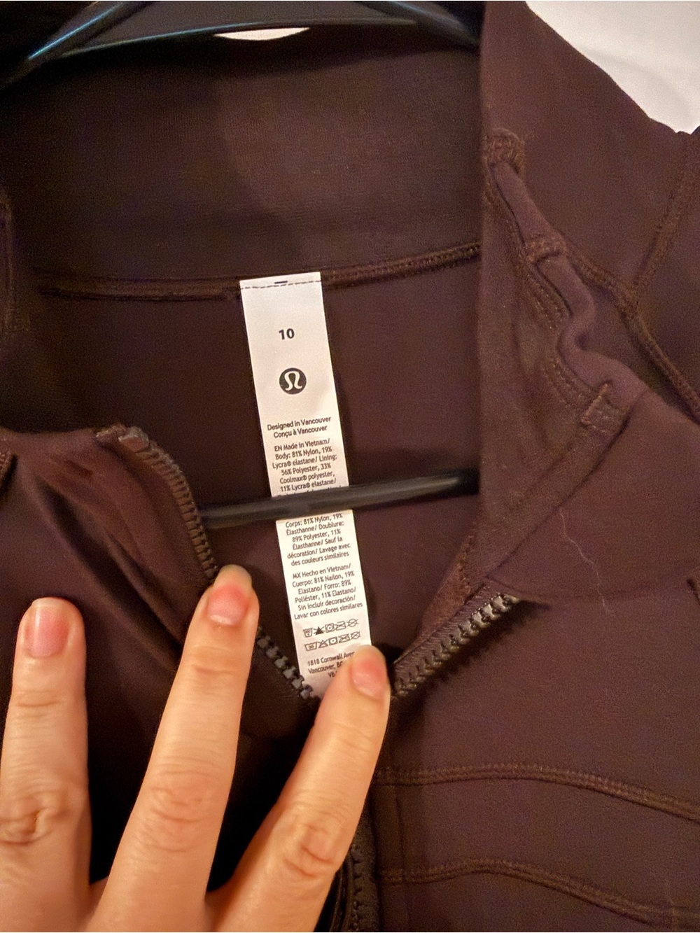 Lululemon Define Cropped Sequoia Dark Brown Zip-Front Active Jacket - Picture 4 of 7